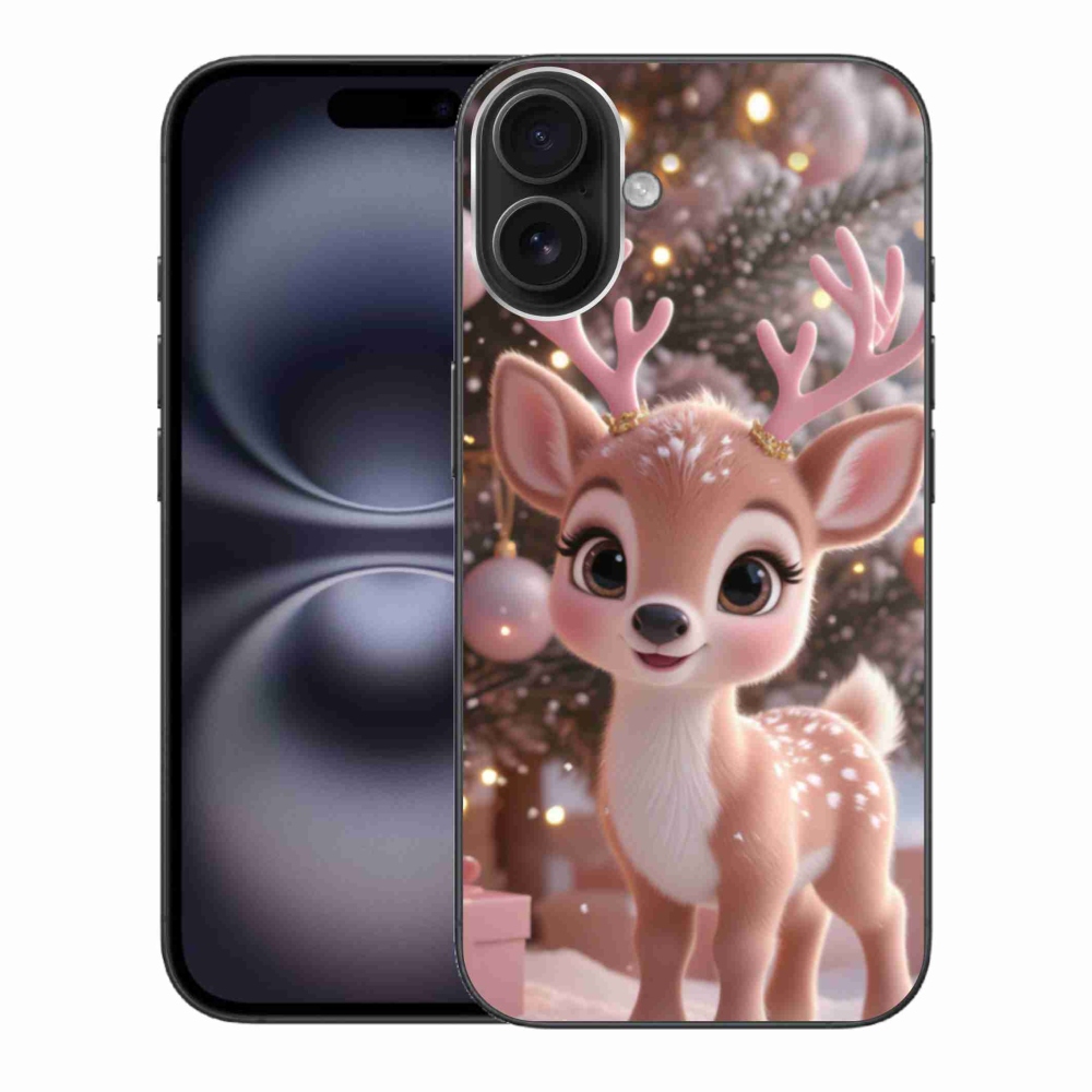 Zselés borítás mmCase iPhone 16 Plus készülékhez - aranyos rénszarvas