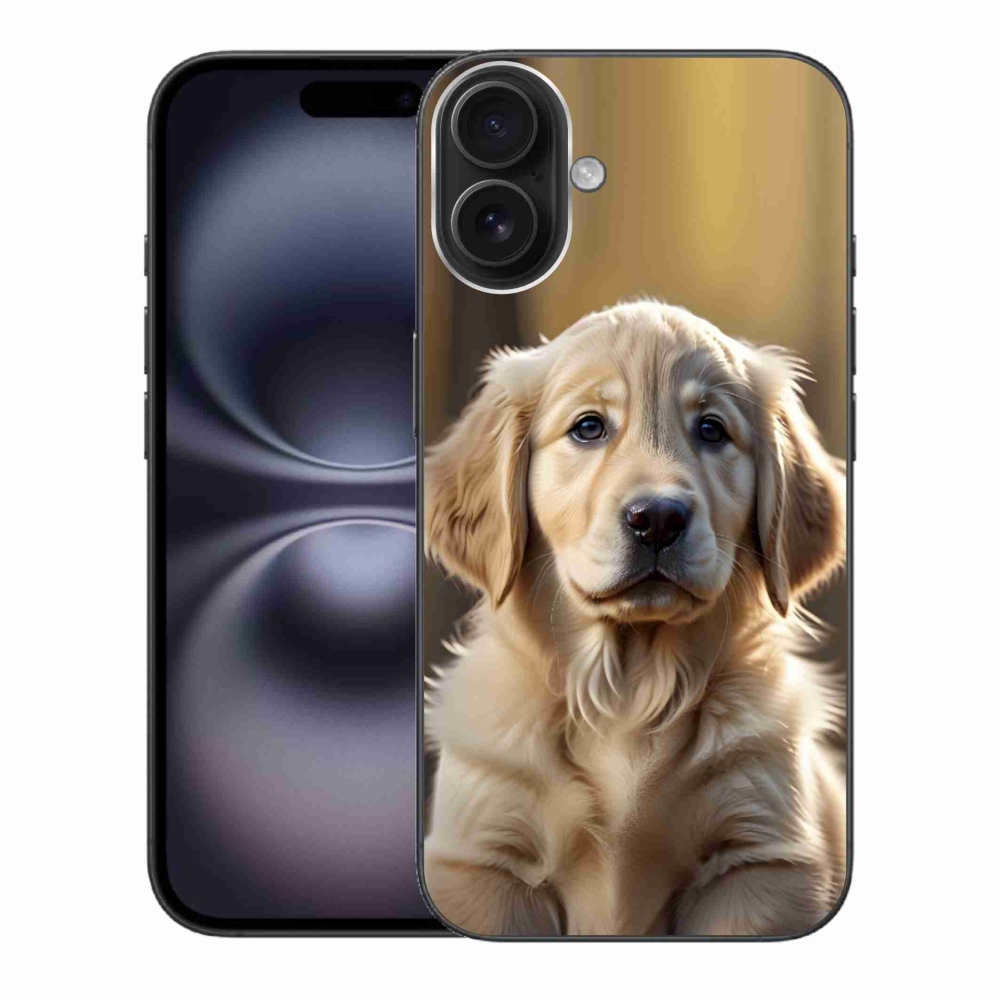 mmCase gél tok az iPhone 16 Plus-hoz – aranyos arany retriever
