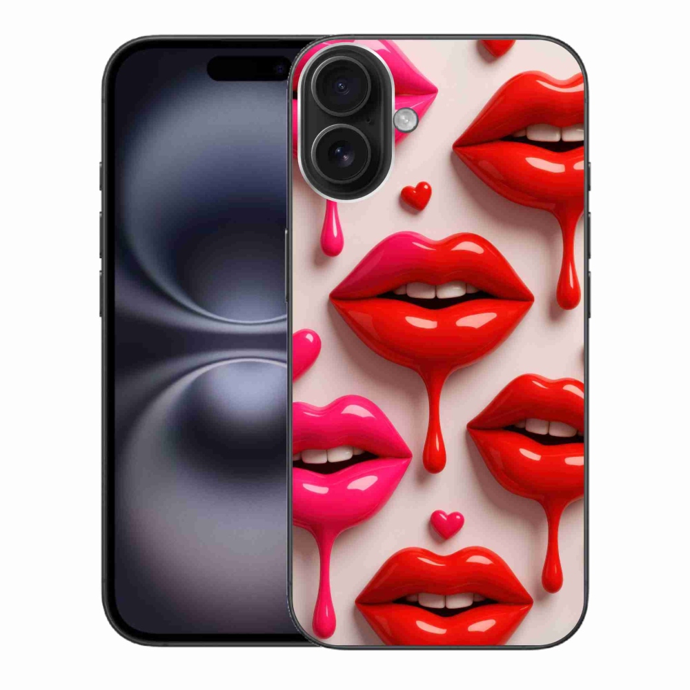 Zselés borítás mmCase iPhone 16 Plus készülékhez - ajkak 2