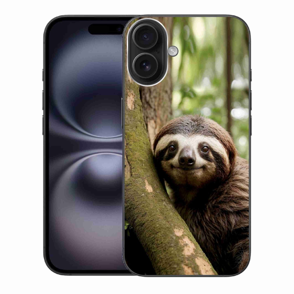 mmCase gél tok az iPhone 16 Plus-hoz – mosolygós lajhár