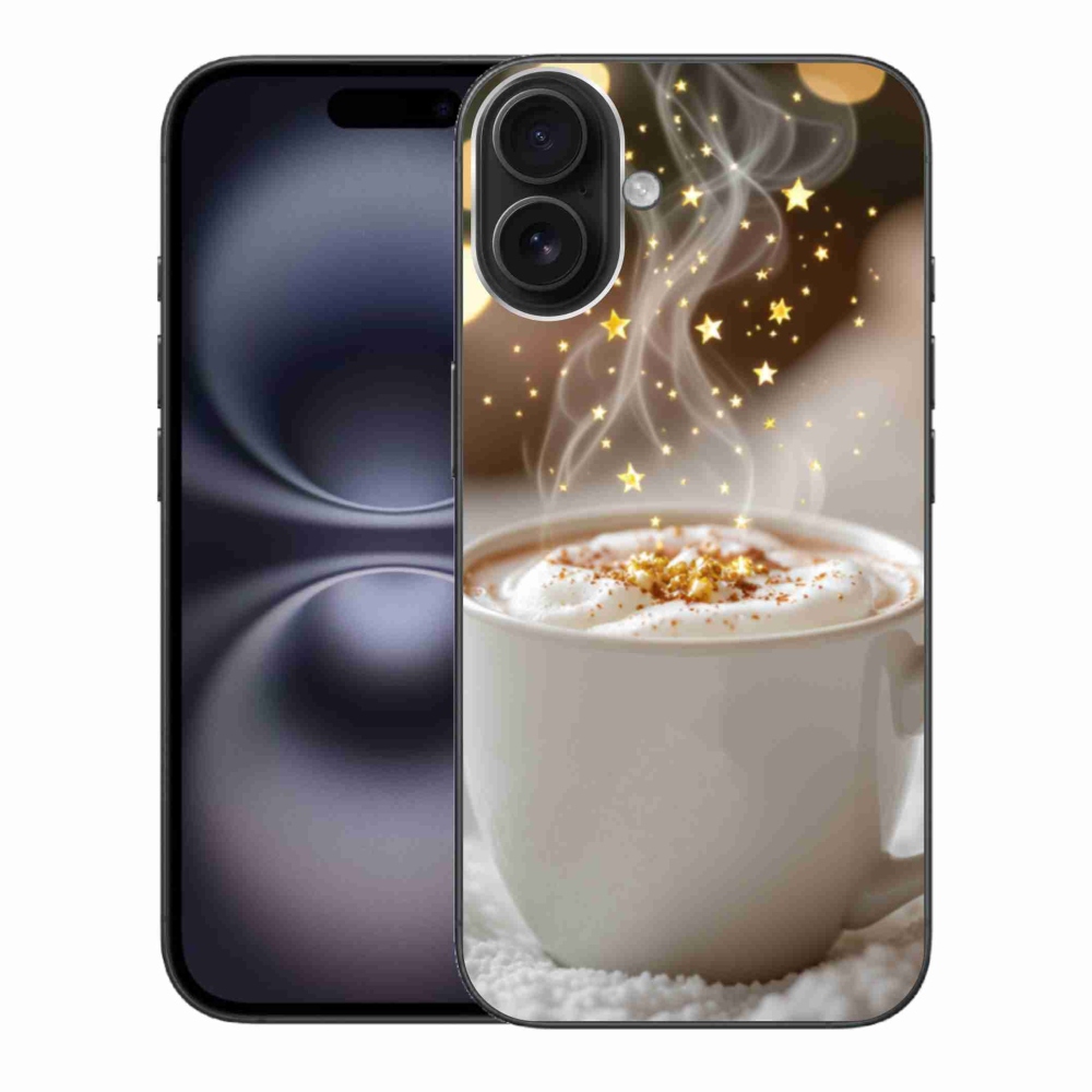 Gél borítás mmCase iPhone 16 Plus készülékhez - Karácsonyi forró ital