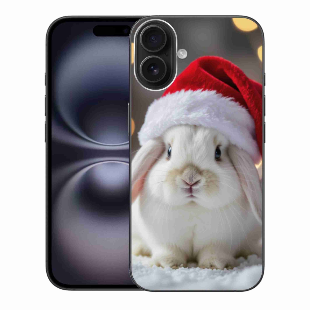Gél borítás mmCase iPhone 16 Plus készülékhez - Karácsonyi nyúl