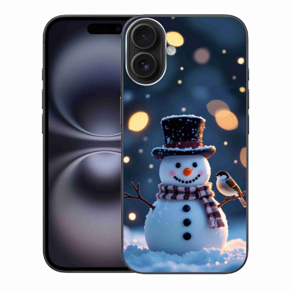 mmCase gél tok az iPhone 16 Plus-hoz – karácsonyi hóember