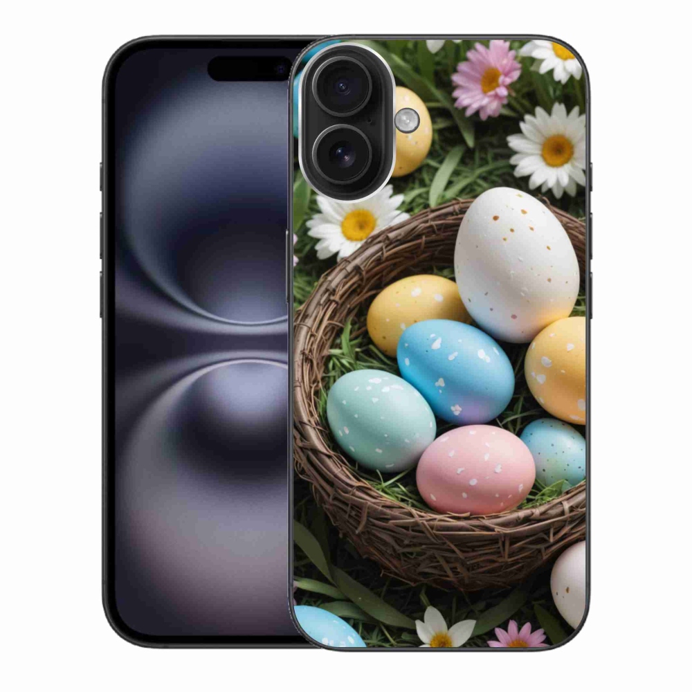 Zselés borítás mmCase iPhone 16 Plus készülékhez - Húsvéti tojások 2