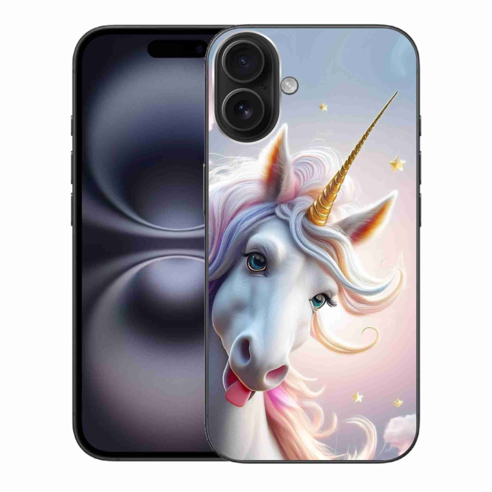 mmCase gél tok az iPhone 16 Plus-hoz – vidám egyszarvú