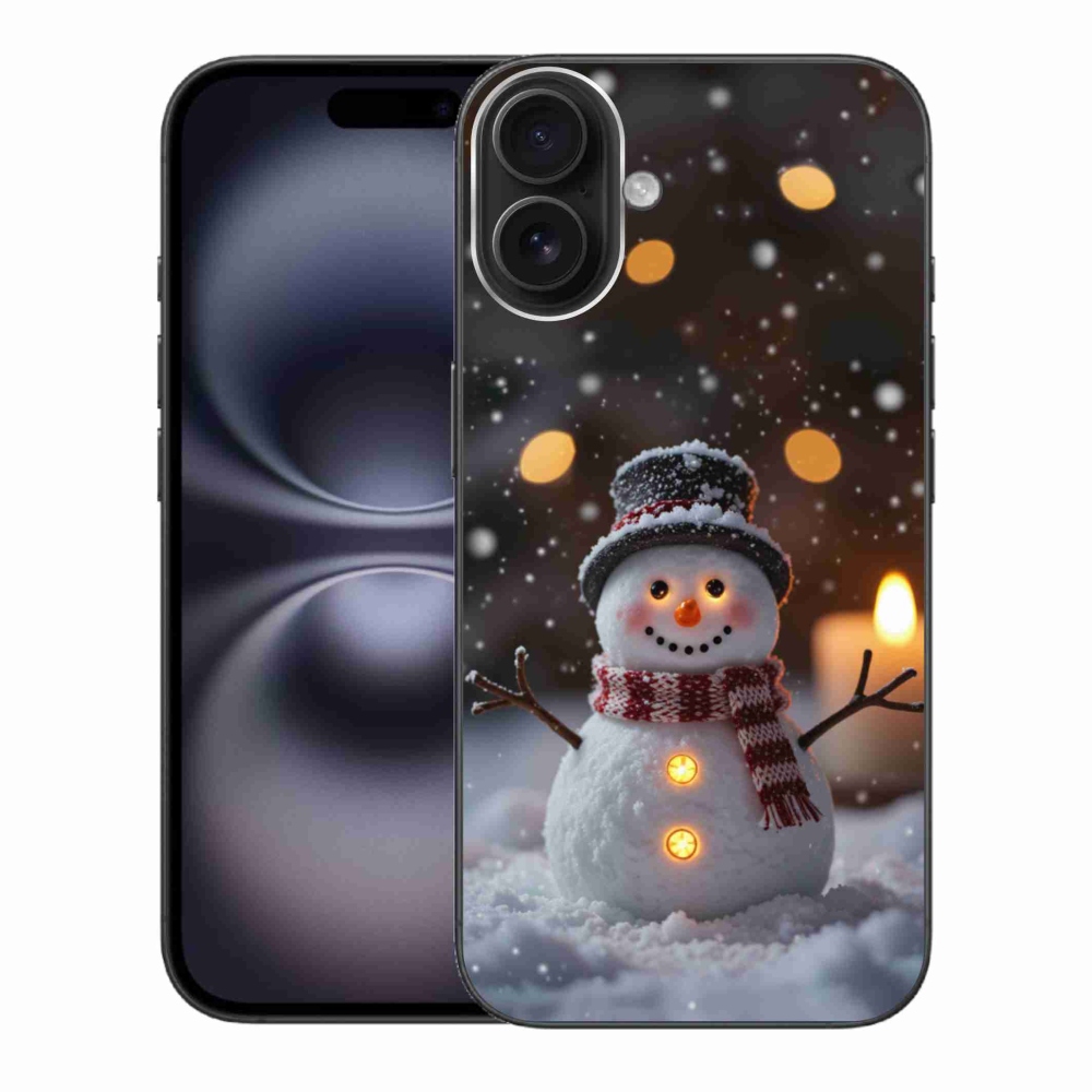 mmCase gél tok az iPhone 16 Plus-hoz – vidám hóember