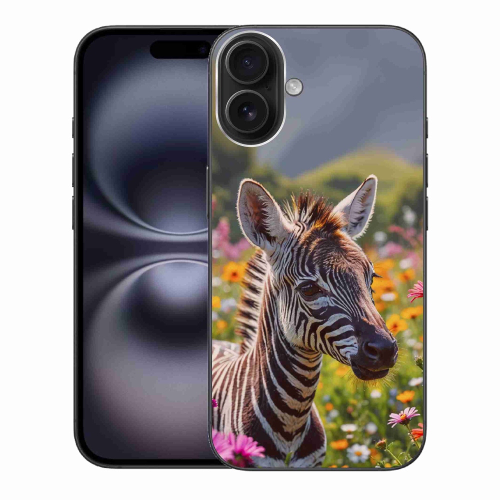 mmCase gél tok az iPhone 16 Plus-hoz – zebra a réten