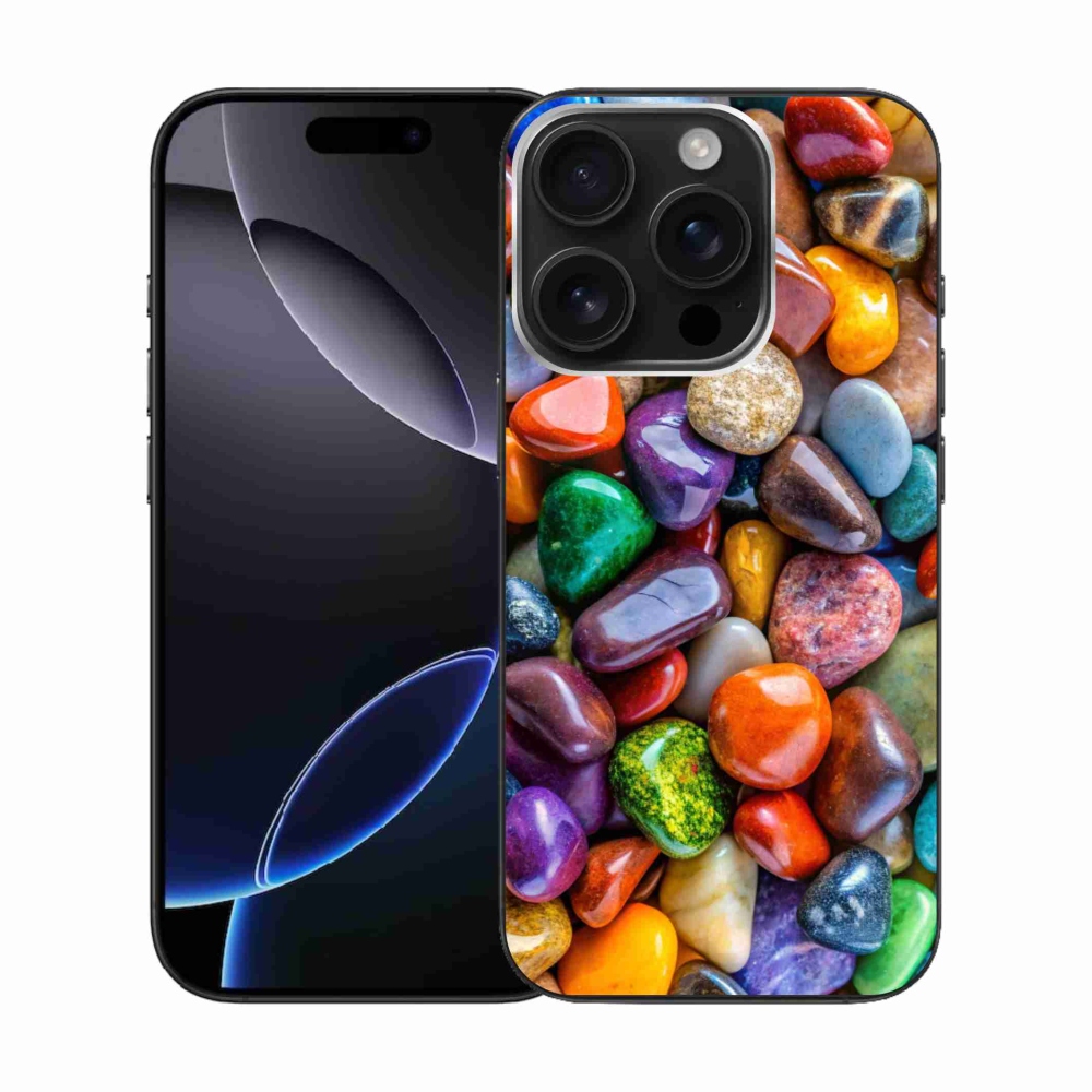 Zselés borítás mmCase iPhone 16 Pro készülékhez - színes strasszkövek