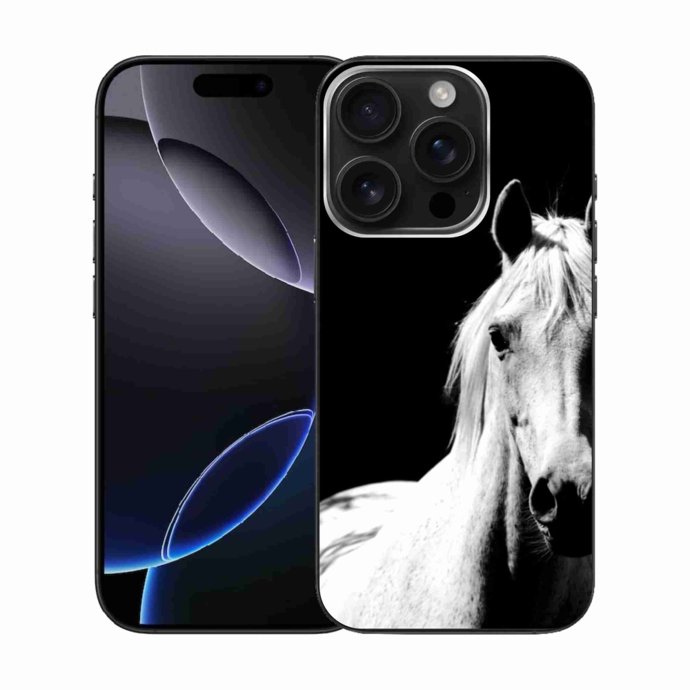Zselés borítás mmCase iPhone 16 Pro készülékhez - fehér ló 5