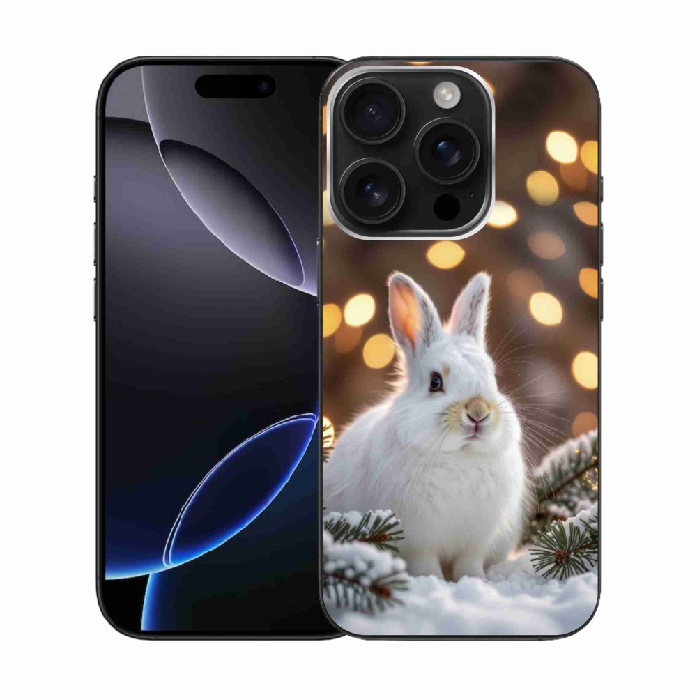 mmCase gél tok az iPhone 16 Pro-hoz – fehér nyúl
