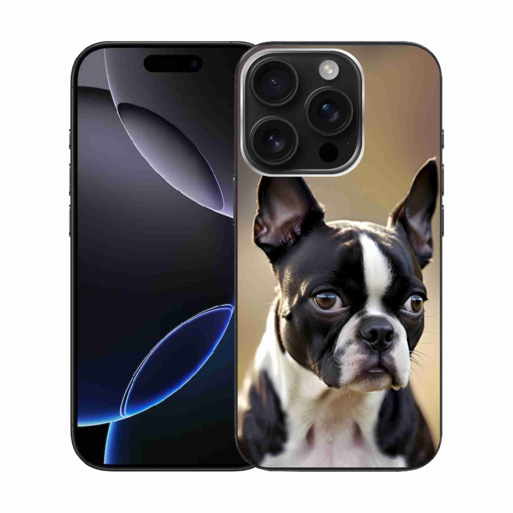 mmCase gél tok az iPhone 16 Pro-hoz – bostoni terrier