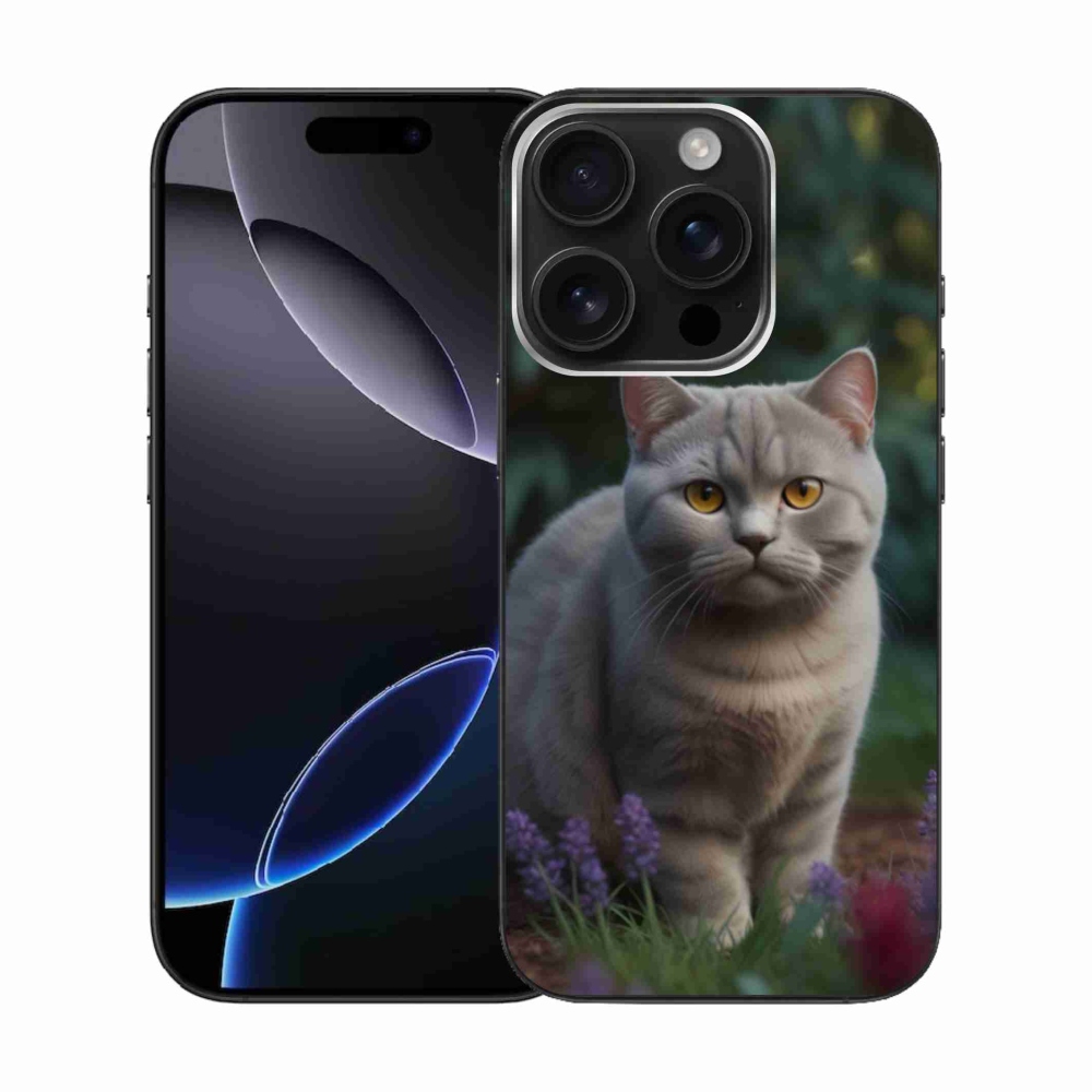 Zselés borítás mmCase iPhone 16 Pro készülékhez - brit macska