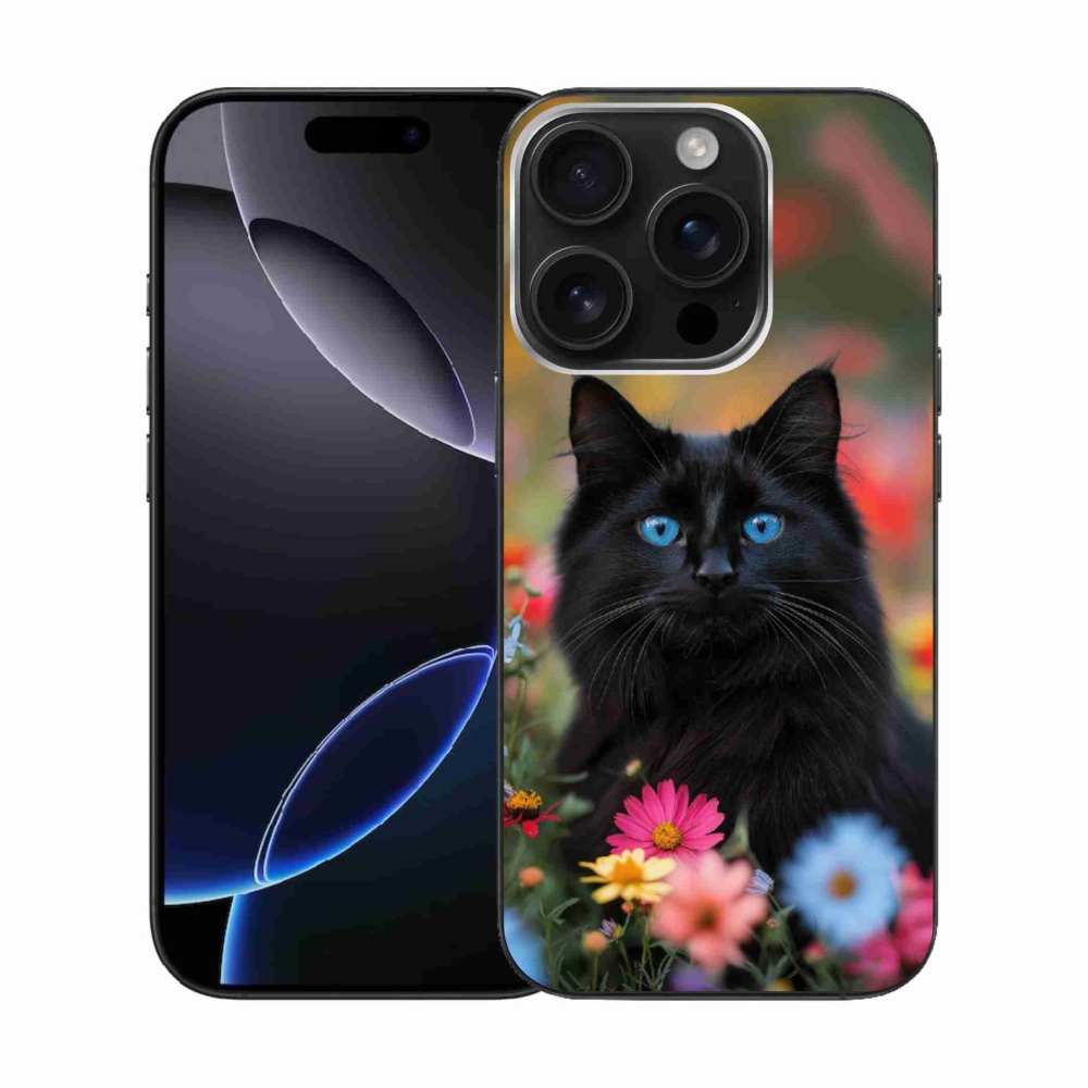 mmCase gél tok az iPhone 16 Pro-hoz – fekete cica 4