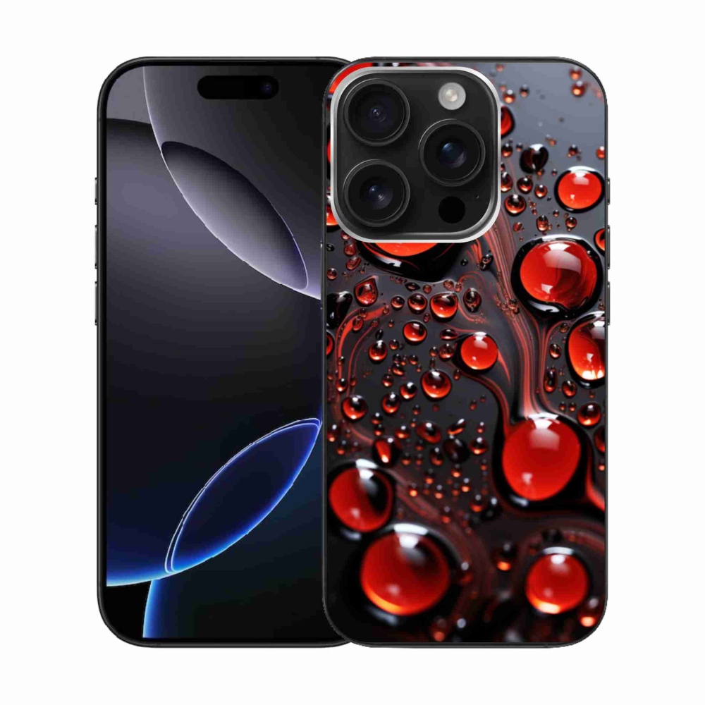 Zselés borítás mmCase iPhone 16 Pro készülékhez - piros csepp 2