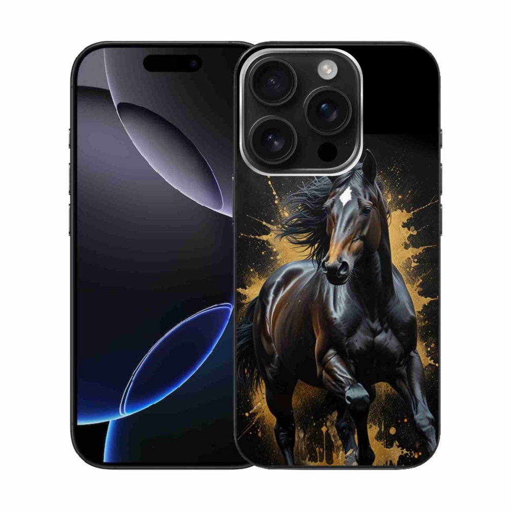 mmCase gél tok az iPhone 16 Pro-hoz – elegáns fekete csikó