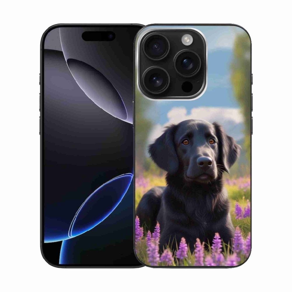 mmCase gél tok az iPhone 16 Pro-hoz – elegáns fekete retriever