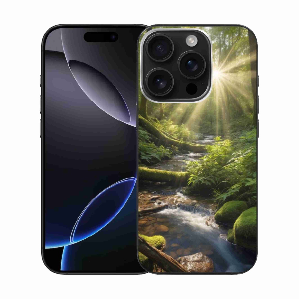 Zselés borítás mmCase iPhone 16 Pro készülékhez - erdei mélység