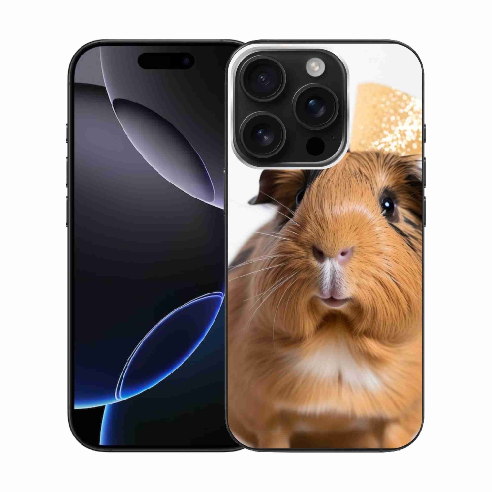 Zselés borítás mmCase iPhone 16 Pro készülékhez - barna tengerimalac