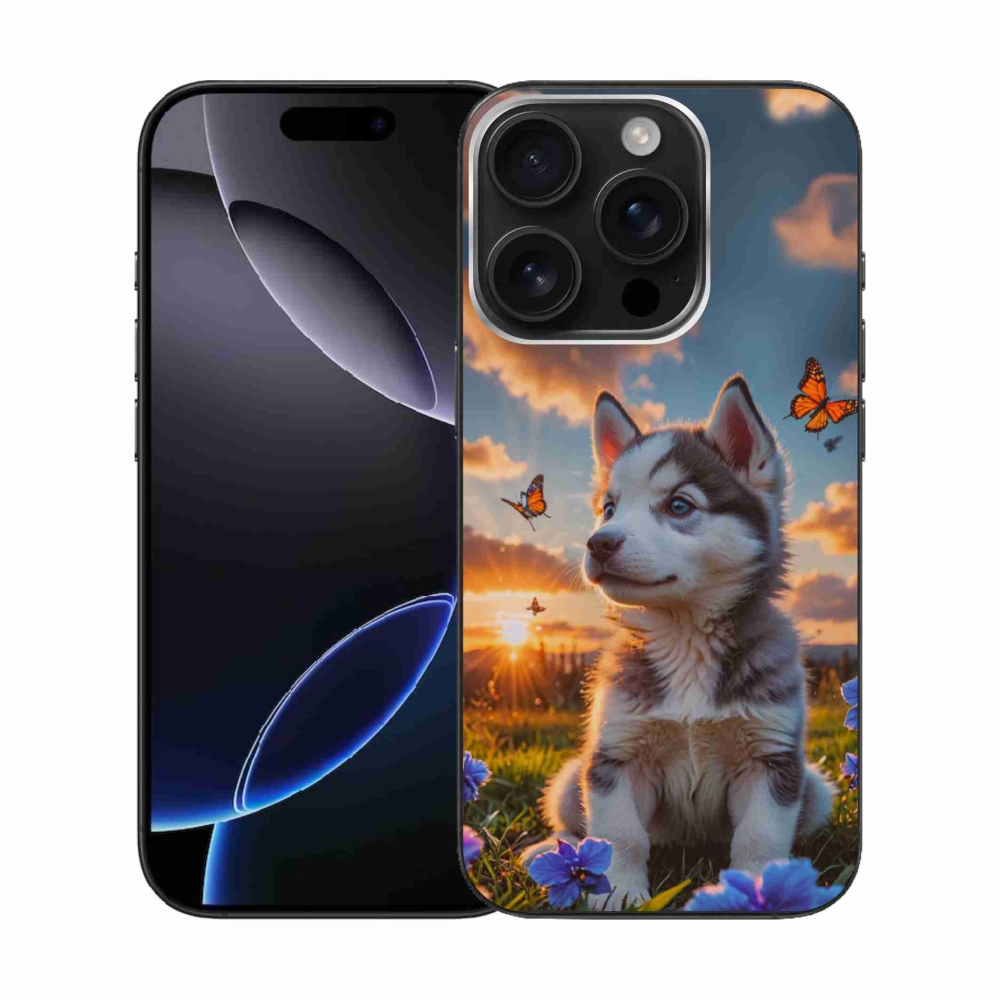 mmCase gél tok az iPhone 16 Pro-hoz – husky naplementekor