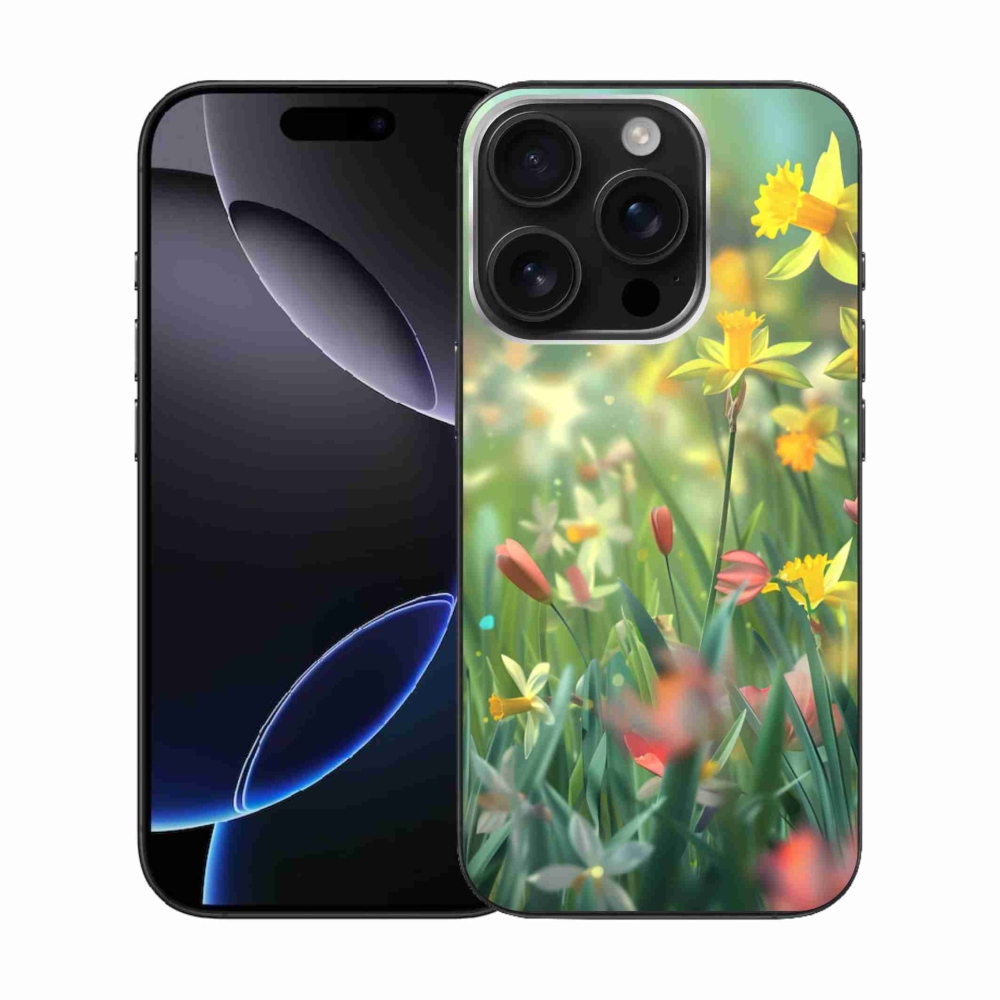 Gél borítás mmCase iPhone 16 Pro készülékhez - tavaszi virágok