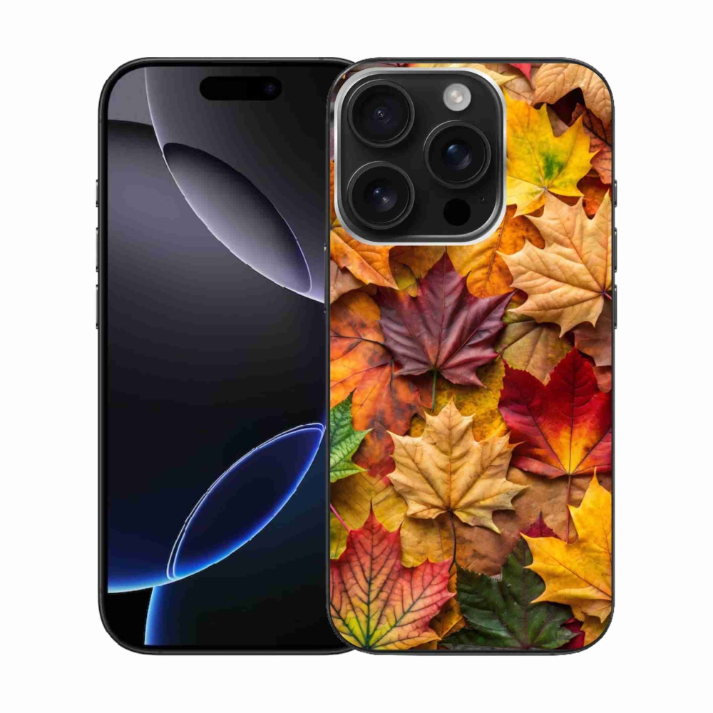 Zselés borítás mmCase iPhone 16 Pro készülékhez - juharlevelek 2