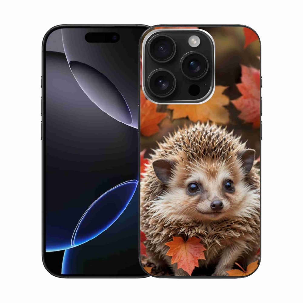 mmCase gél tok az iPhone 16 Pro-hoz – sündisznó a levelek között