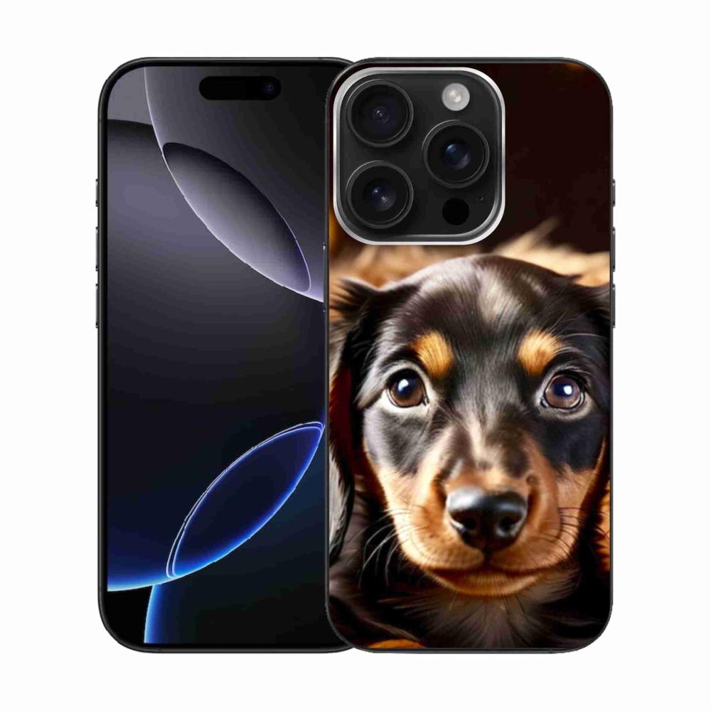 Zselés borítás mmCase iPhone 16 Pro készülékhez - tacskó