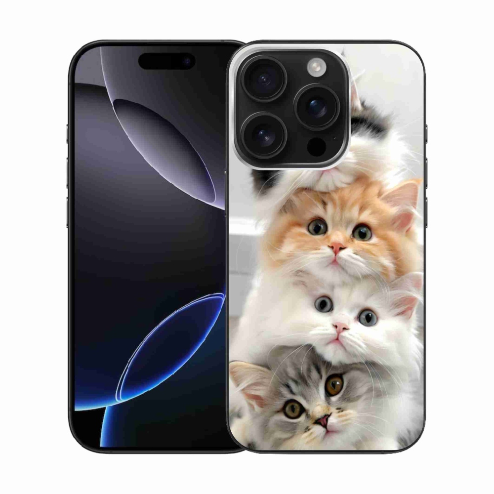Zselés borítás mmCase iPhone 16 Pro készülékhez - macskák csoportja