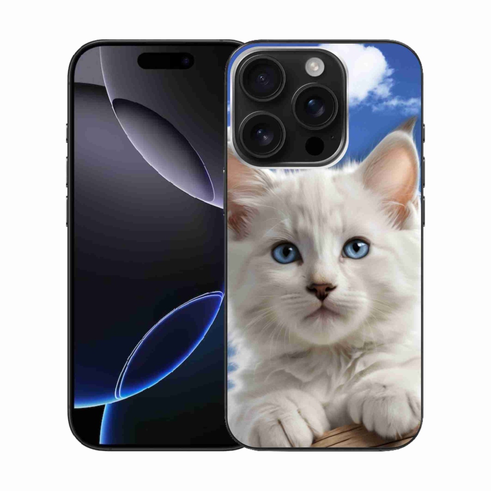 mmCase gél tok az iPhone 16 Pro-hoz – cica és felhők