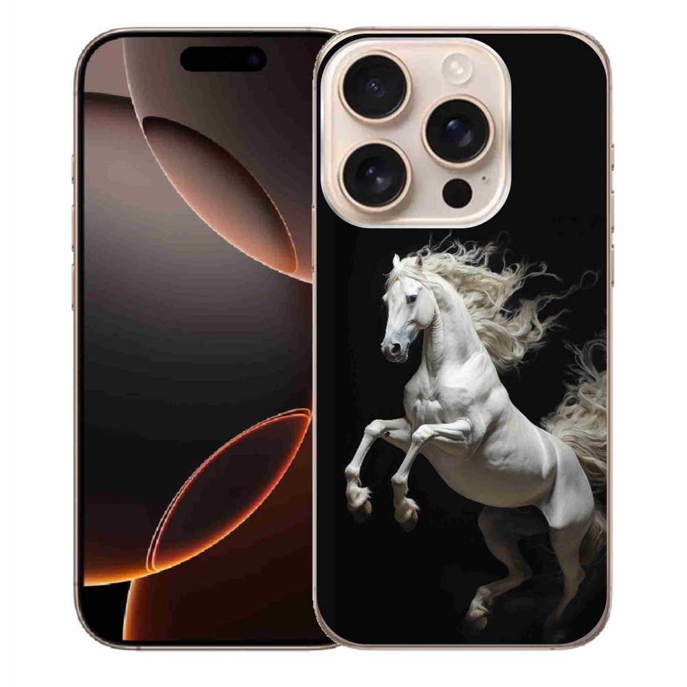 Gél borítás mmCase iPhone 16 Pro Max készülékhez - Fehér ló 4