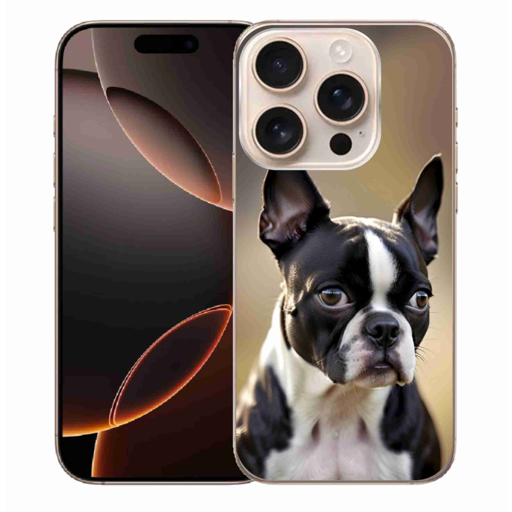 mmCase gél tok az iPhone 16 Pro Max-hoz – bostoni terrier