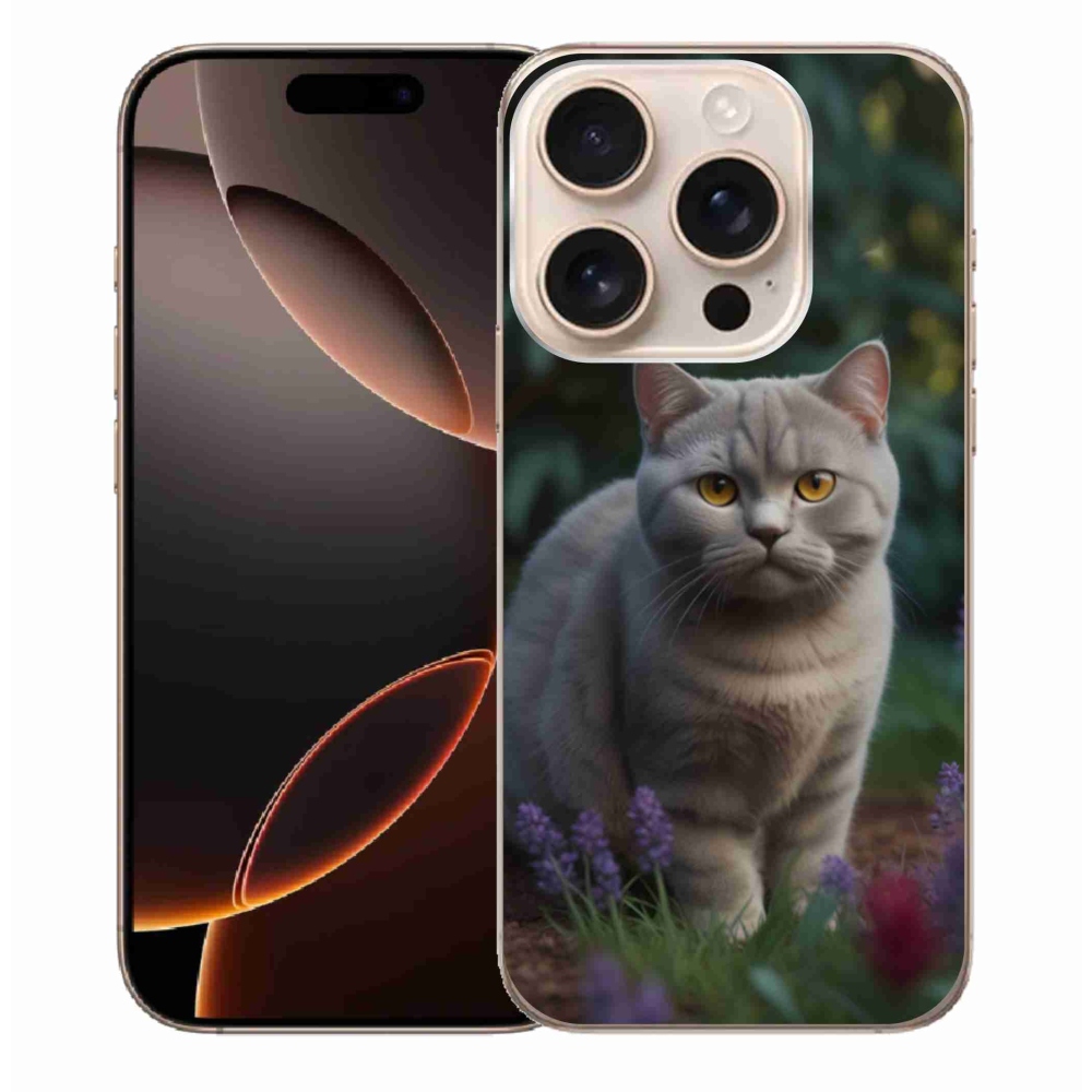Zselés borítás mmCase iPhone 16 Pro Max készülékhez - brit macska