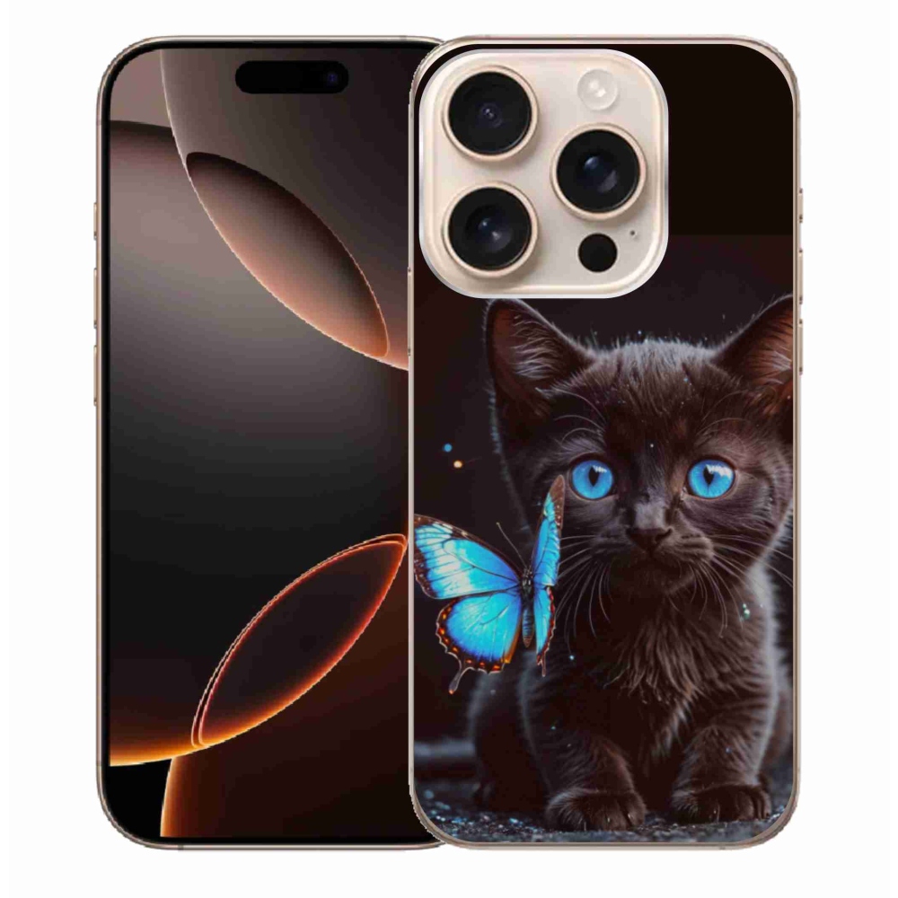 Zselés borítás mmCase iPhone 16 Pro Max készülékhez - fekete cica 3