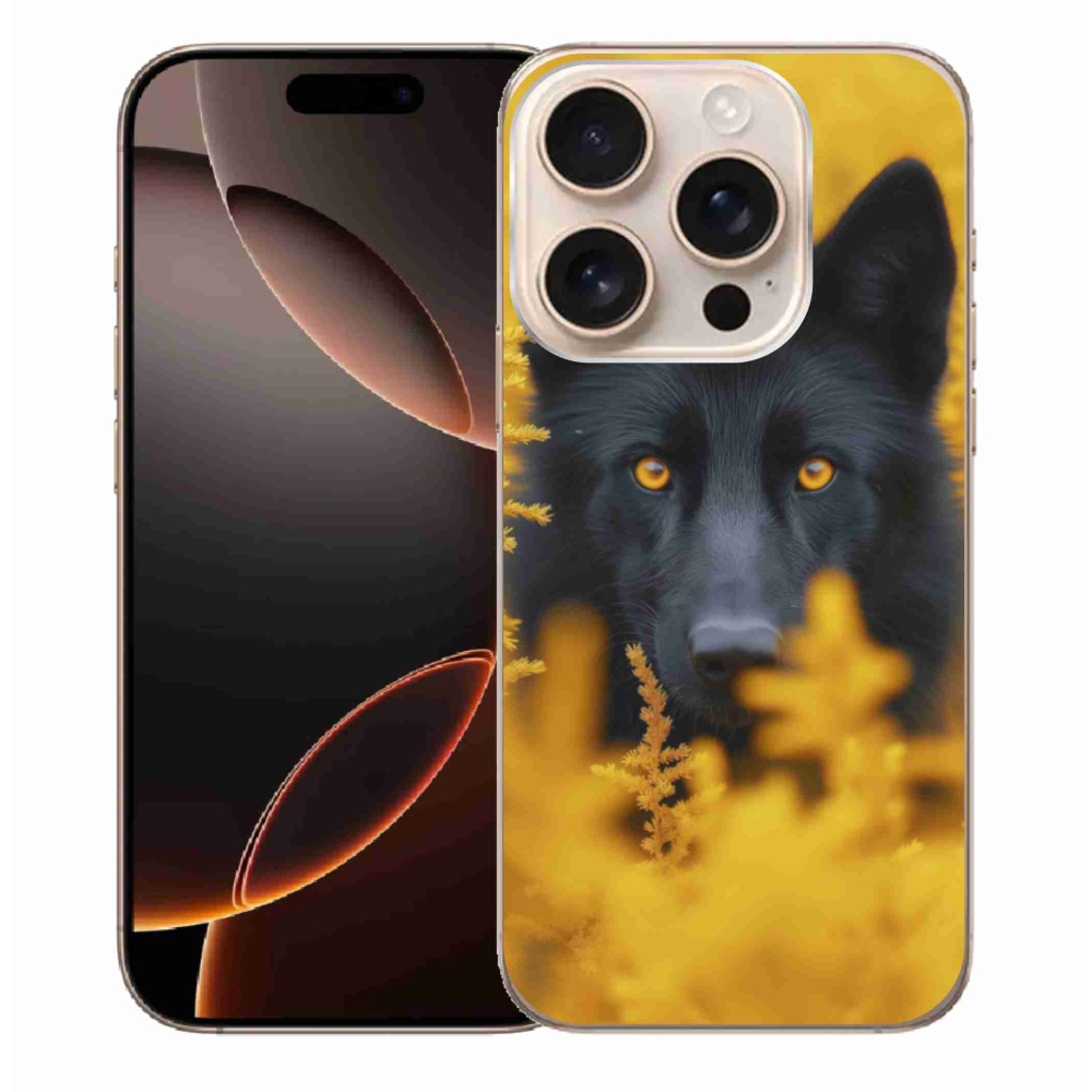 Zselés borítás mmCase iPhone 16 Pro Max készülékhez - fekete farkas 2
