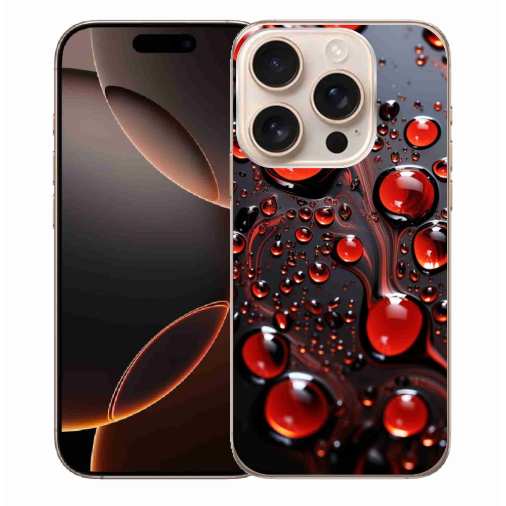 Zselés borítás mmCase iPhone 16 Pro Max készülékhez - piros csepp 2