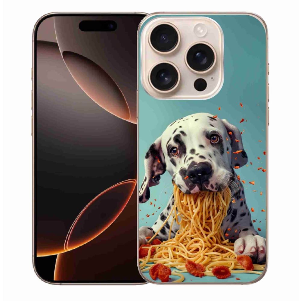 mmCase gél tok az iPhone 16 Pro Max-hoz – dalmát és spagetti