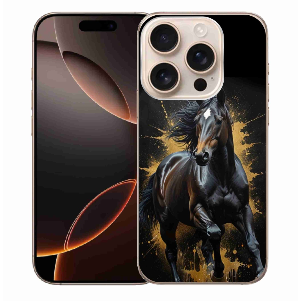 mmCase gél tok az iPhone 16 Pro Max-hoz – elegáns fekete csikó
