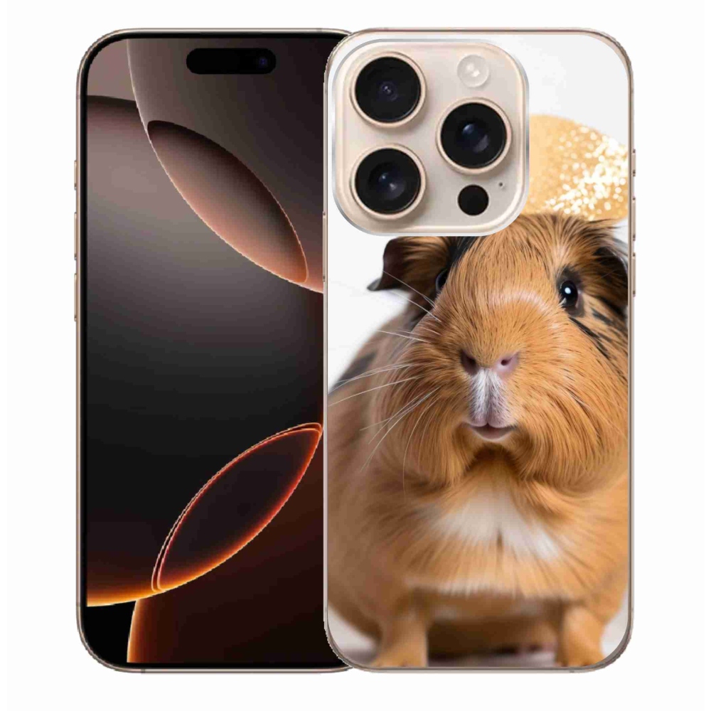 Zselés borítás mmCase iPhone 16 Pro Max készülékhez - barna tengerimalac