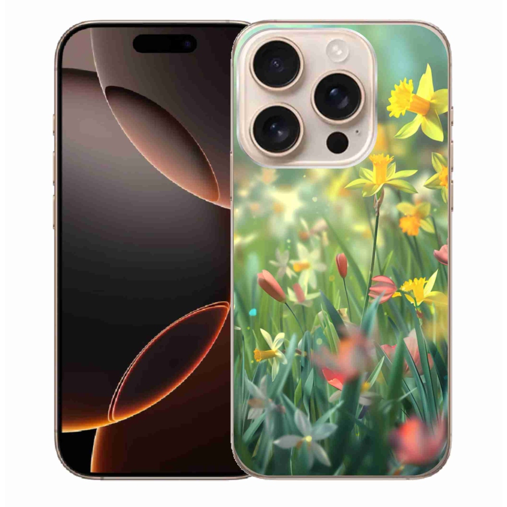 Gél borítás mmCase iPhone 16 Pro Max készülékhez - tavaszi virágok