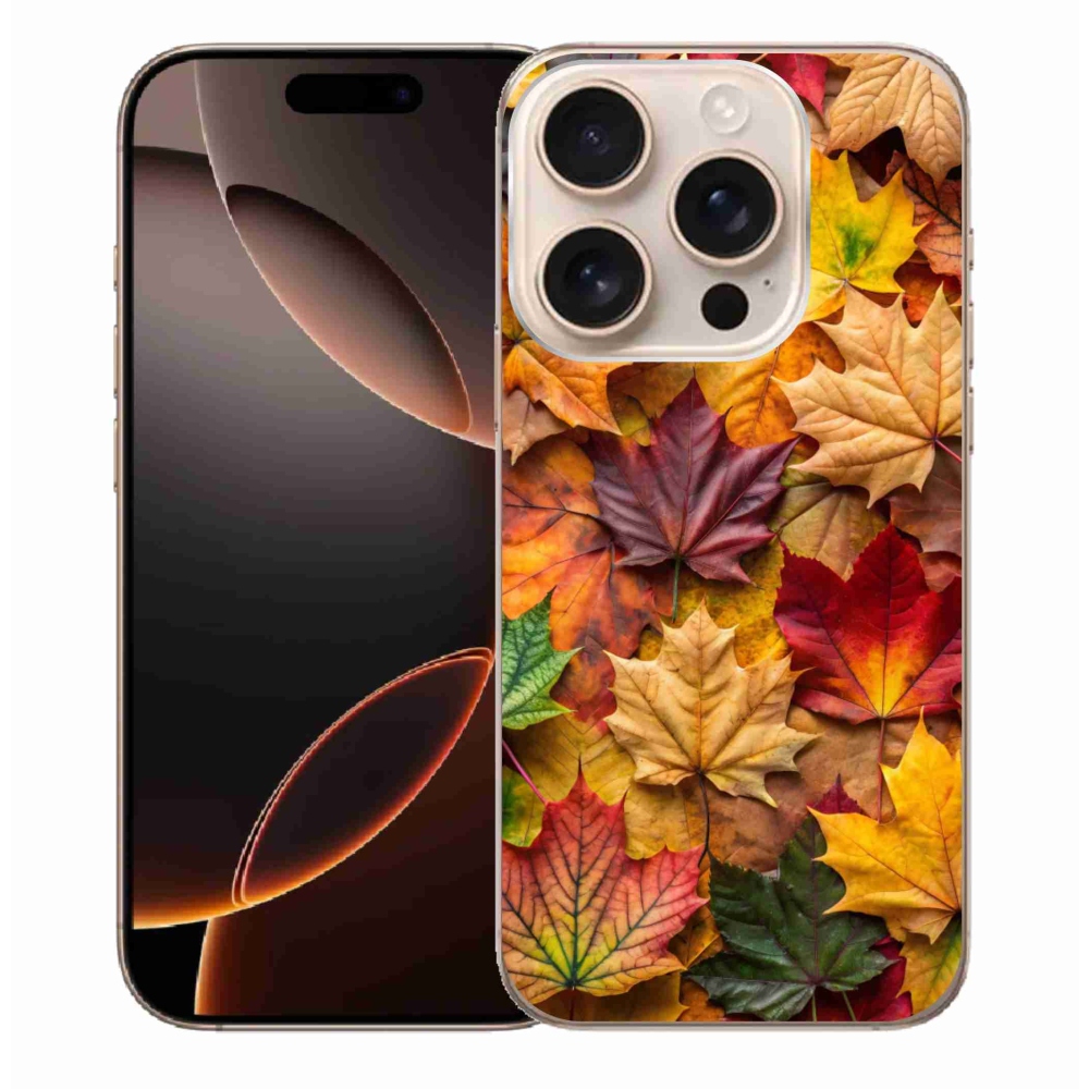 Zselés borítás mmCase iPhone 16 Pro Max készülékhez - juharlevelek 2