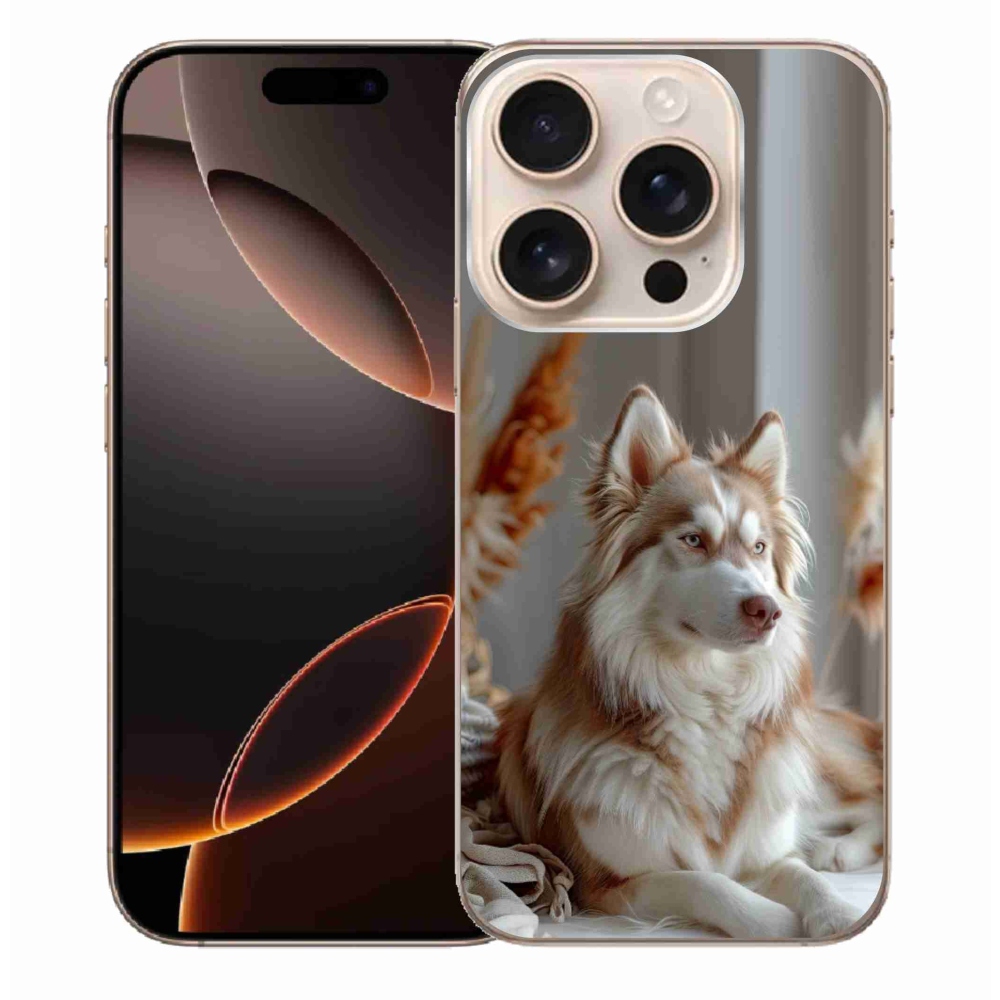 mmCase gél tok az iPhone 16 Pro Max-hoz – nyugodt szibériai husky