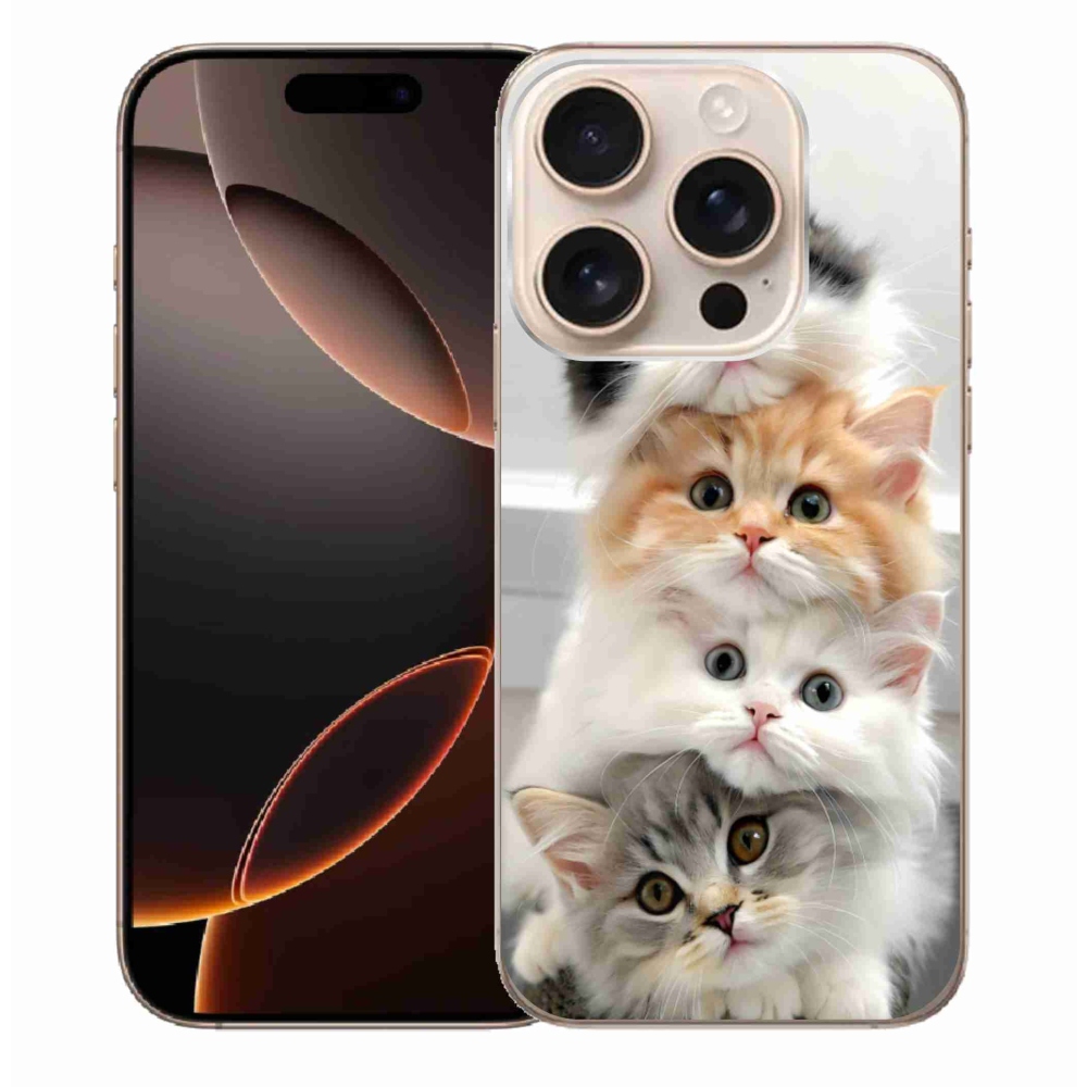Zselés borítás mmCase iPhone 16 Pro Max készülékhez - macskák csoportja