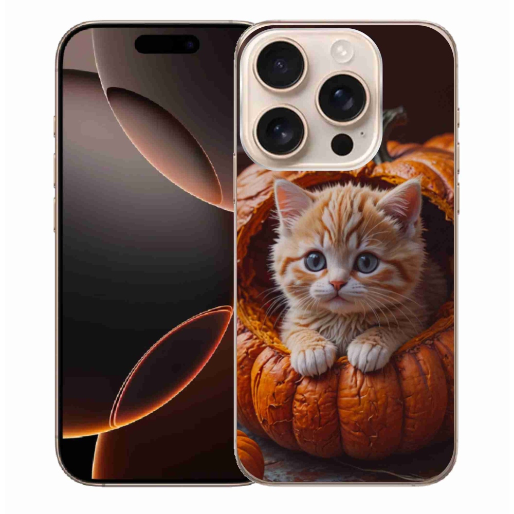 Gél borítás mmCase iPhone 16 Pro Max készülékhez - cica és tök 2