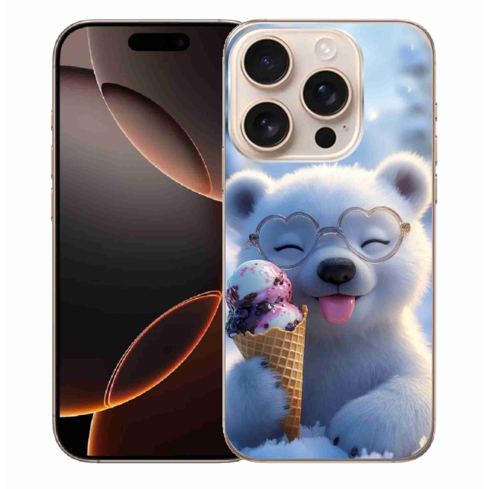 mmCase gél tok az iPhone 16 Pro Max-hoz – mackó fagylalttal