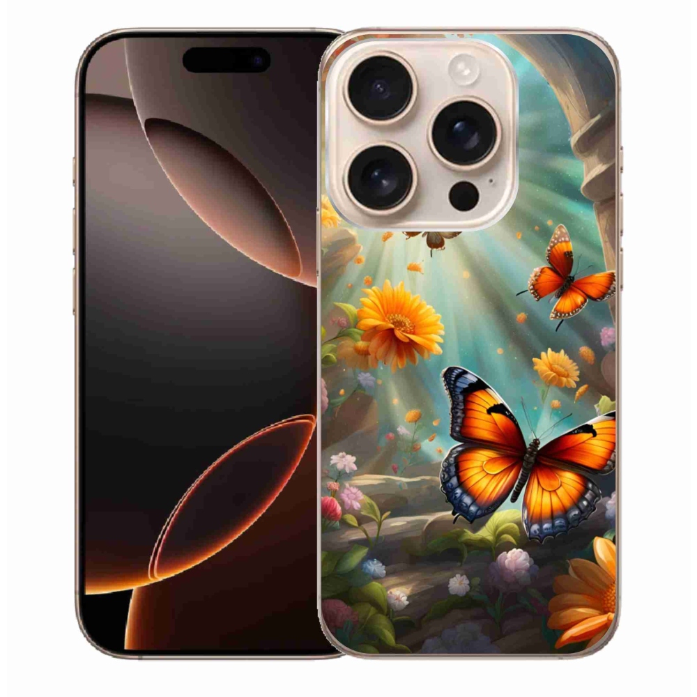 Zselés borítás mmCase iPhone 16 Pro Max készülékhez - pillangókert 2