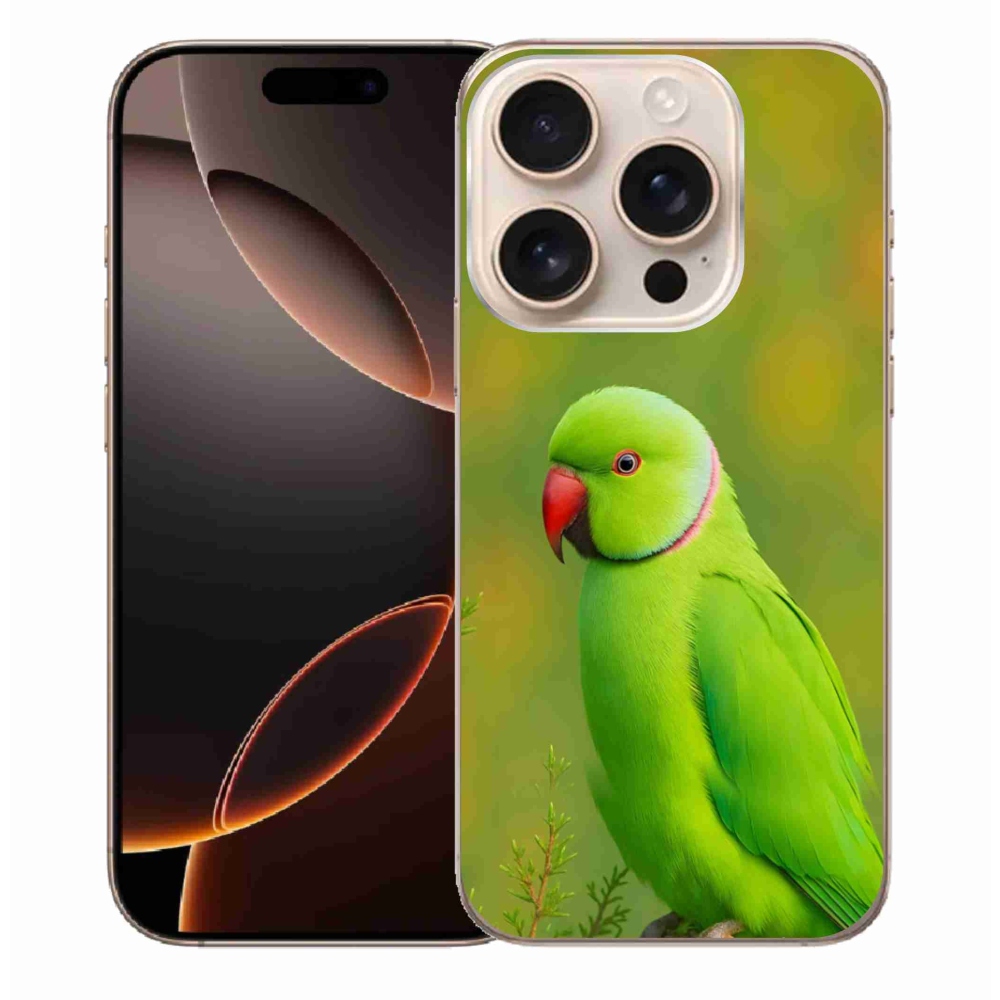 Zselés borítás mmCase iPhone 16 Pro Max készülékhez - papagáj alexandr 2