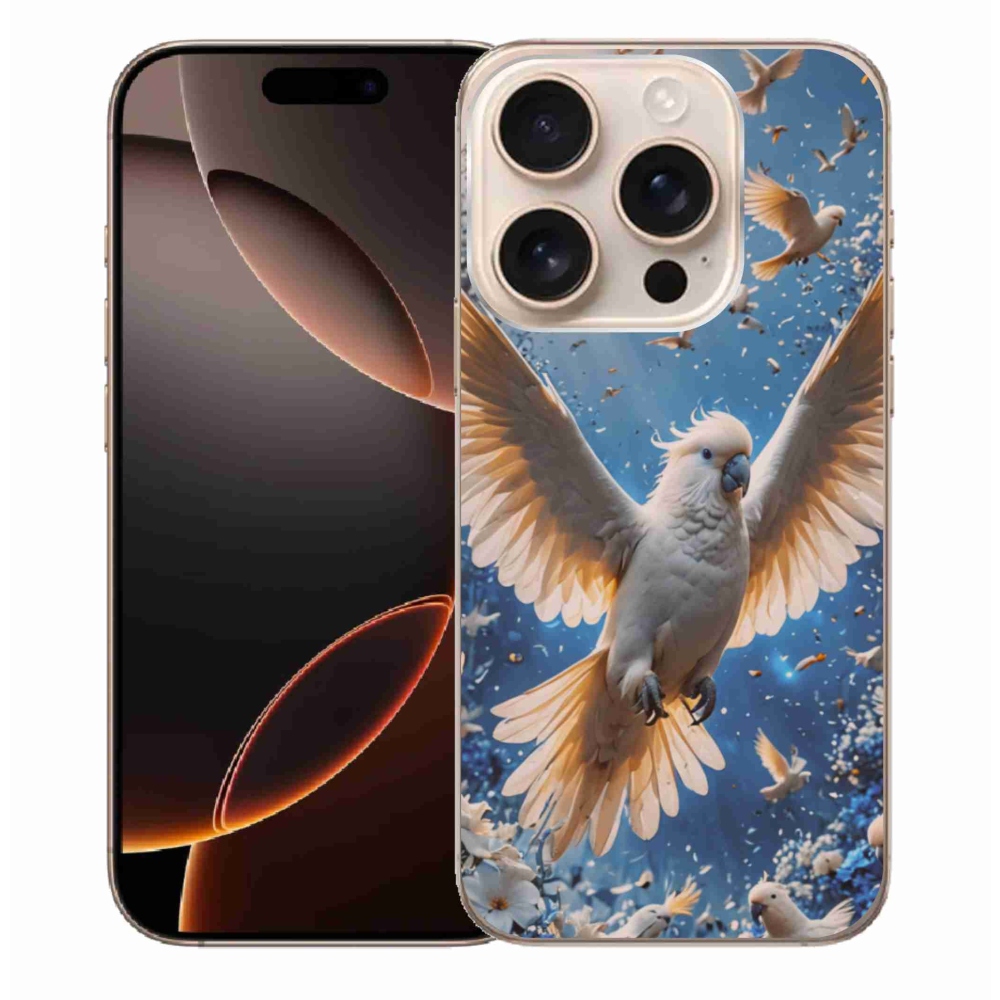 Zselés borítás mmCase iPhone 16 Pro Max készülékhez - papagáj kakadu