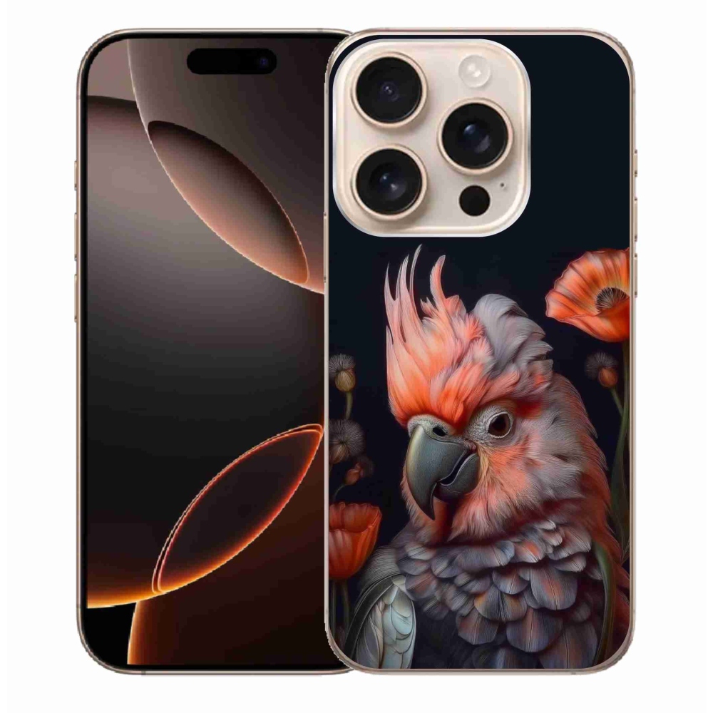 mmCase gél tok az iPhone 16 Pro Max-hoz – színes kakadu papagáj