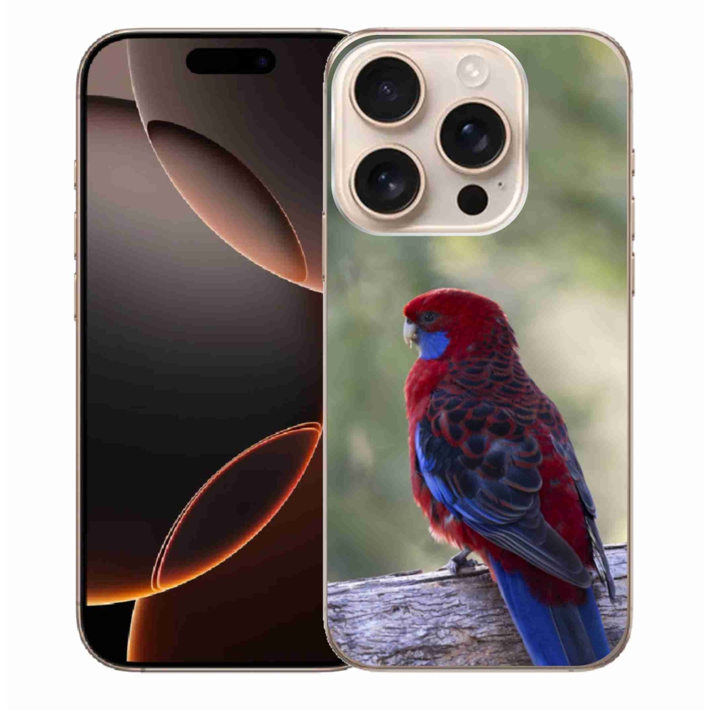 Zselés borítás mmCase iPhone 16 Pro Max készülékhez - papagáj rózsa