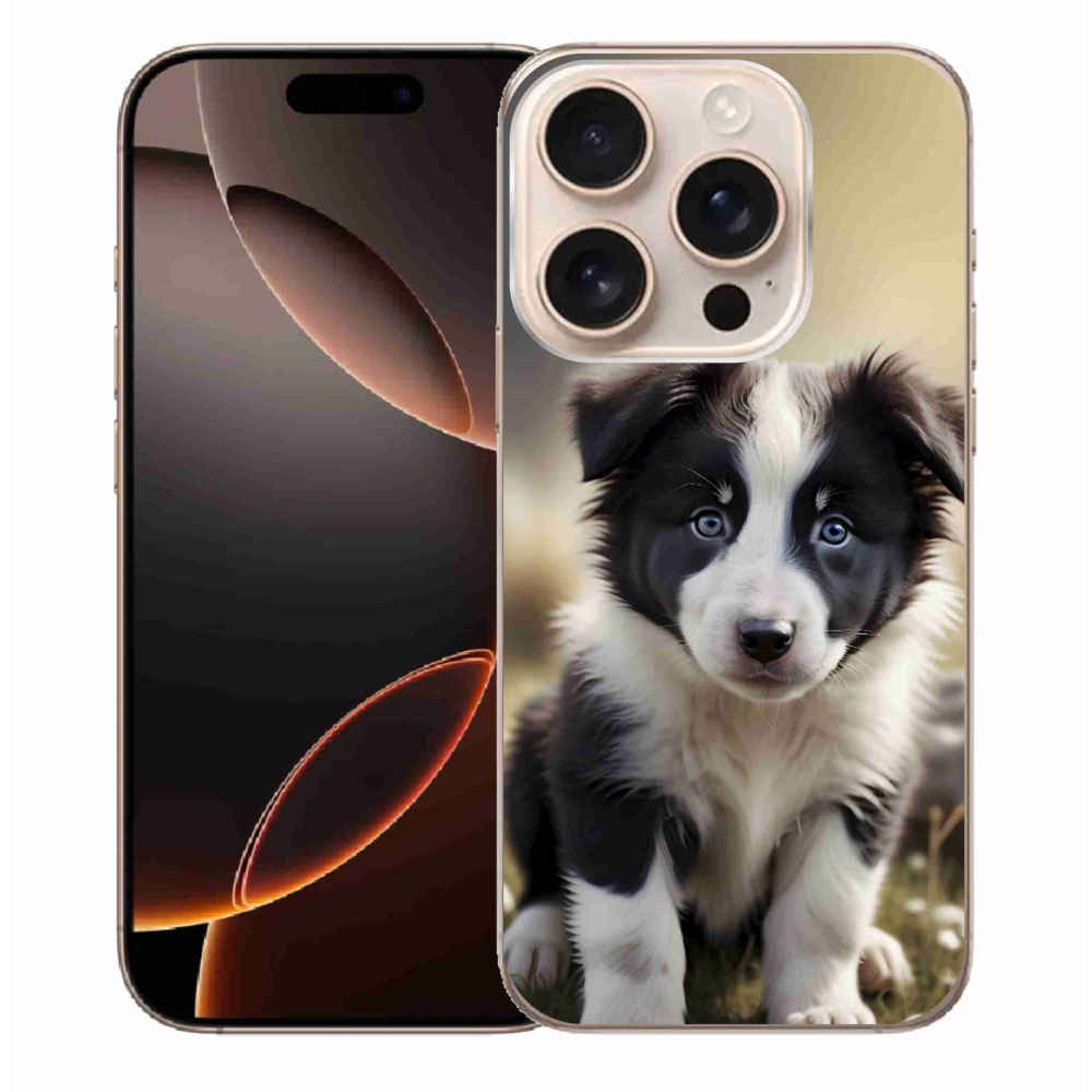 mmCase gél tok az iPhone 16 Pro Max-hoz – aranyos border collie